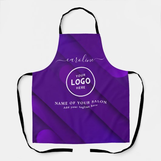 Trendy Modern Salon Logo Apron Schürze (Vorderseite)