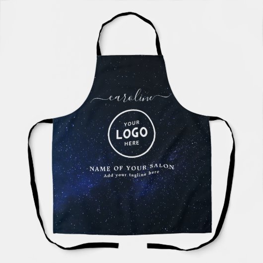  Trendy Modern Salon Logo Apron Schürze (Vorderseite)