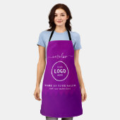 Trendy Modern Salon Logo Apron Schürze (Getragen)