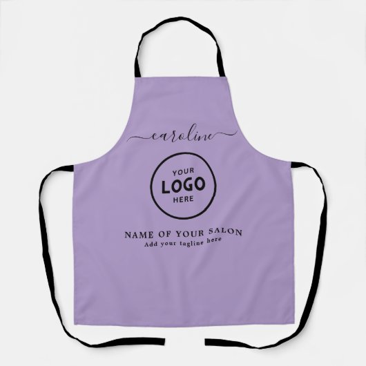 Trendy Modern Salon Logo Apron Schürze (Vorderseite)