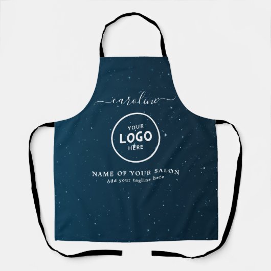Trendy Modern Salon Logo Apron Schürze (Vorderseite)