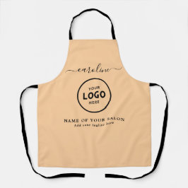 Trendy Modern Salon Logo Apron Schürze