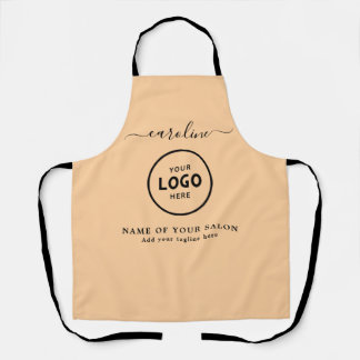 Trendy Modern Salon Logo Apron Schürze