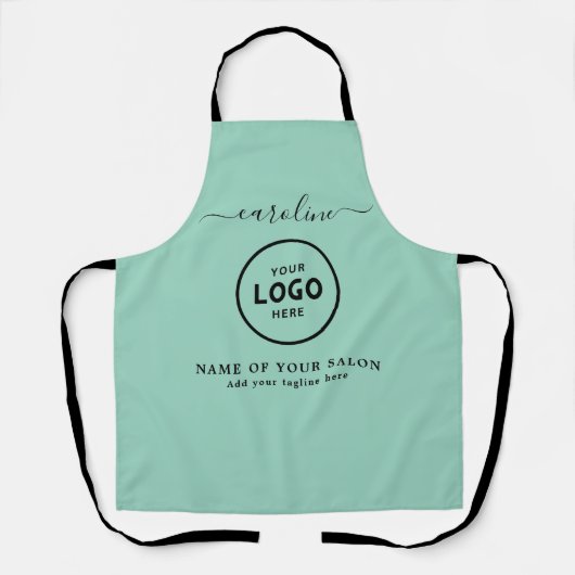 Trendy Modern Salon Logo Apron Schürze (Vorderseite)