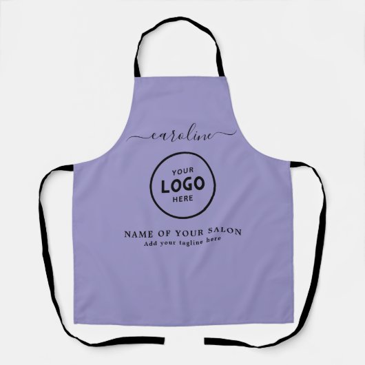 Trendy Modern Salon Logo Apron Schürze (Vorderseite)