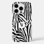 Trendy Modern Schwarz-weiß Zebra Motif Case-Mate iPhone Hülle (Rückseite)