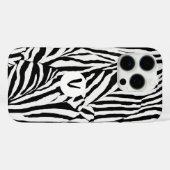 Trendy Modern Schwarz-weiß Zebra Motif Case-Mate iPhone Hülle (Rückseite (Horizontal))