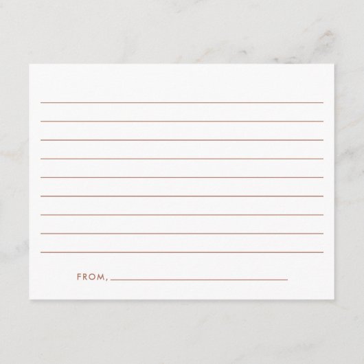 Trendy Modern Script Abschluss Hinweiskarte (Rückseite)