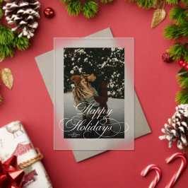 Trendy Modern Script & Arch 1 Photo Christmas Card Acryleinladungen