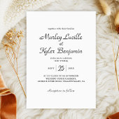 Trendy Modern Script Names Minimalistisch Wedding Einladung