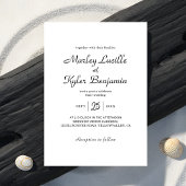 Trendy Modern Script Names Minimalistisch Wedding Einladung