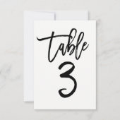 Trendy Modern Script Tischnummer 3 (Vorderseite)