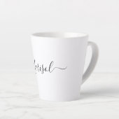 Trendy Modern Script Typografy Name Milchtasse (Rechte Ecke)