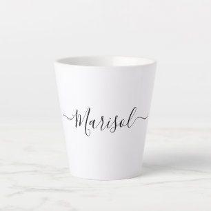 Trendy Modern Script Typografy Name Milchtasse
