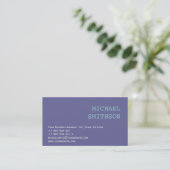 Trendy Modern Simple Blue Consultant Business Card Visitenkarte (Stehend Vorderseite)