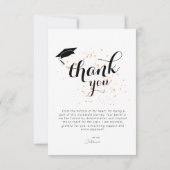 Trendy Modern Simple Foto Abschluss Dankeskarte (Rückseite)