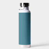 Trendy Modern Simple Personalisiert Name Aquamarin Trinkflasche (Rechts)