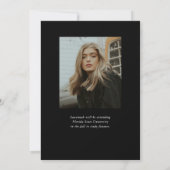 Trendy Modern Simple Script 2 Foto Abschluss Ankündigung (Rückseite)