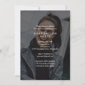 Trendy Modern Simple Script 2 Foto Abschluss Einladung (Rückseite)