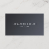 Trendy Modern Simple Template Elegant Dark Grey Visitenkarte (Vorderseite)