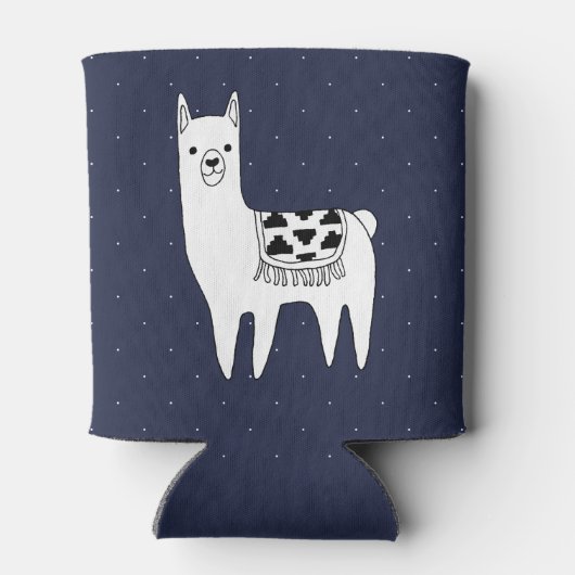 Trendy Modern Sketchy Aztec Llama Dosenkühler (Rückseite)