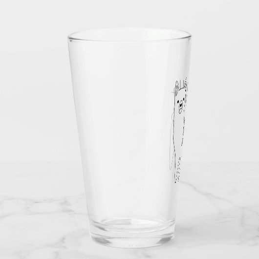 Trendy Modern Sketchy Aztec Llama Glas (Rechts)