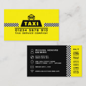 Trendy & Modern Taxi Cab Driver Visitenkarte (Vorne/Hinten)