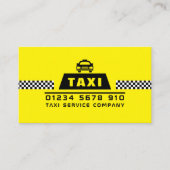 Trendy & Modern Taxi Cab Driver Visitenkarte (Vorderseite)