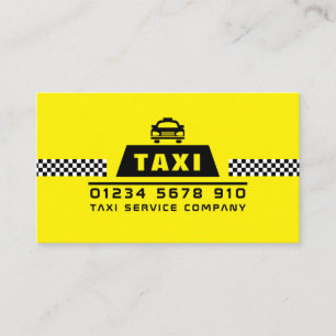 Trendy & Modern Taxi Cab Driver Visitenkarte