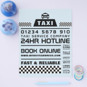Trendy & Modern, Taxi Cab Firma mit Preisliste Flyer (Einzeln)
