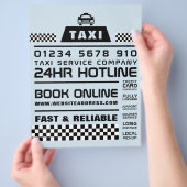 Trendy & Modern, Taxi Cab Firma mit Preisliste Flyer (Hand)
