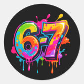 Trendy Modern Teen Meme 6-7 67 Stickers (Vorderseite)