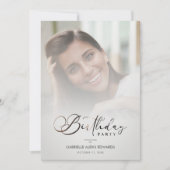 Trendy Modern Transparency Overlay Vellum Effect  Einladung (Vorderseite)