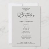 Trendy Modern Transparency Overlay Vellum Effect  Einladung (Rückseite)