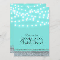 Trendy Modern Türkis Blue String Lights & Bling