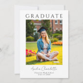 Trendy Modern Two Foto Graduation Party Einladung (Vorderseite)