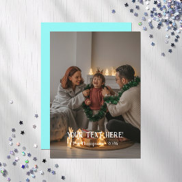 Trendy Modern Typografy Family Christmas Foto Feiertagskarte