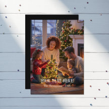 Trendy Modern Typografy Family Christmas Foto