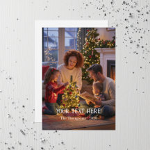 Trendy Modern Typografy Family Christmas Foto