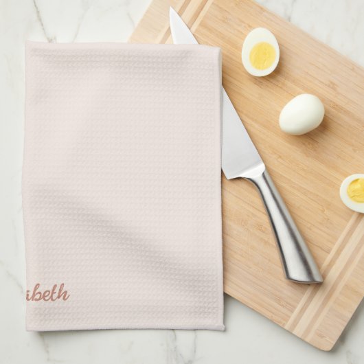 Trendy Modern Typography Script Name Elegant Chic Geschirrtuch (Viertel Falte)