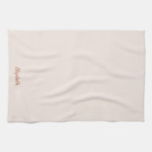 Trendy Modern Typography Script Name Elegant Chic Geschirrtuch (Horizontal)