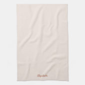 Trendy Modern Typography Script Name Elegant Chic Geschirrtuch (Vertikal)