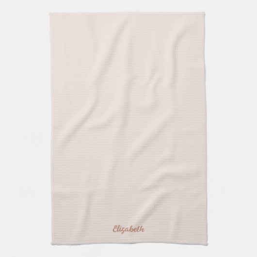 Trendy Modern Typography Script Name Elegant Chic Geschirrtuch (Vertikal)