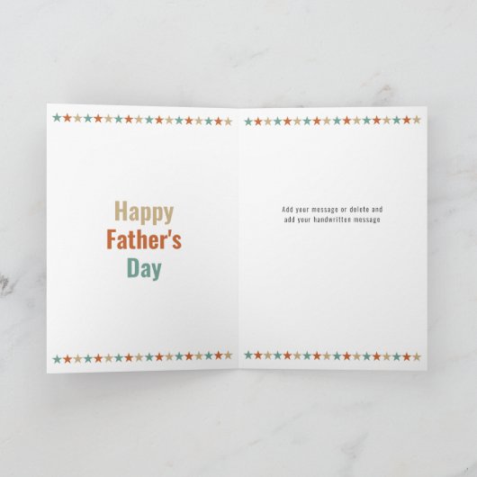 Trendy & Modern Vathers Day Falten Grußkarte Karte (Innenseite)