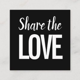 Trendy modern verweisen auf eine Freundes- / Empfe Quadratische Visitenkarte