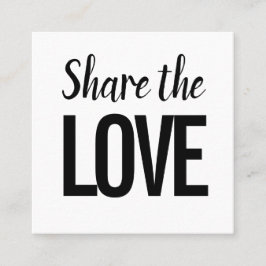 Trendy modern verweisen auf eine Freundes- / Empfe Quadratische Visitenkarte