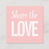 Trendy modern verweisen auf eine Freundin rosa Vis Quadratische Visitenkarte (Vorderseite)