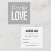 Trendy modern verweisen Sie einen Freund / eine Üb Quadratische Visitenkarte (Vorne/Hinten)