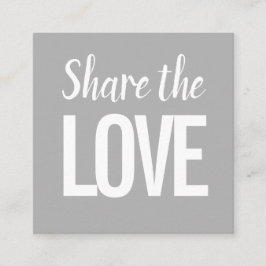 Trendy modern verweisen Sie einen Freund / eine Üb Quadratische Visitenkarte