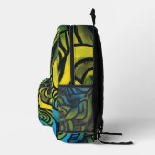 Trendy Modern Vibrany Chic Street Style Graffiti Bedruckter Rucksack (Rechts)